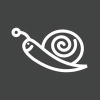 Snail Line Inverted Icon vector