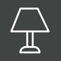 Lamp Line Inverted Icon vector