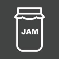 Jam Bottle Line Inverted Icon vector