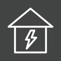 Electricity Danger Line Inverted Icon vector