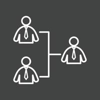 Connected User Line Inverted Icon vector