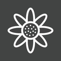 Daisy Line Inverted Icon vector