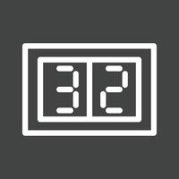 Scoreboard Line Inverted Icon vector