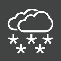 Heavy Snowing Line Inverted Icon vector