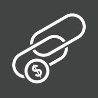 Link Sales Line Inverted Icon vector