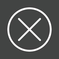 Do Not Cross Line Inverted Icon vector