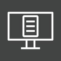 Online Lectures Line Inverted Icon vector