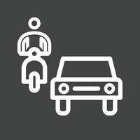 Traffic Line Inverted Icon vector