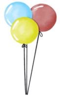 vattenfärg ballong för födelsedag png