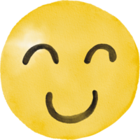 acquerello mano disegnato emoji png