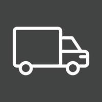 Truck Line Inverted Icon vector