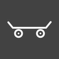 Skates Line Inverted Icon vector