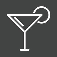 Cocktail glass Line Inverted Icon vector