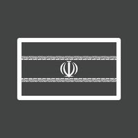 Iran Line Inverted Icon vector