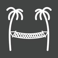 Hammock Line Inverted Icon vector