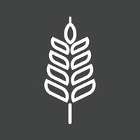 Wheat Line Inverted Icon vector