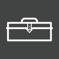 Stationery Box Line Inverted Icon vector