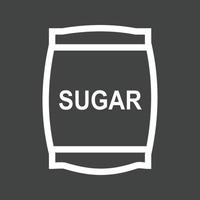 Sugar bag Line Inverted Icon vector