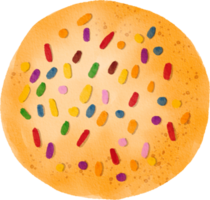 watercolor hand drawn cookie