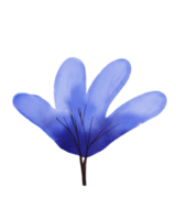 acquerello blu albero png