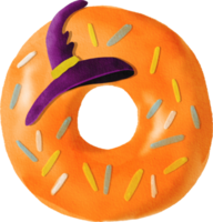 Halloween donut watercolor png