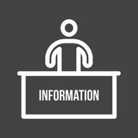 Information Desk Line Inverted Icon vector