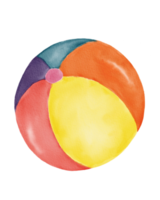 watercolor colorful ball beach png