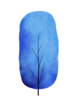 watercolor blue tree png