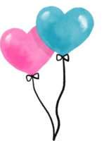 colorful balloon watercolor painted png