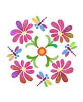 flower mandala watercolor painted png