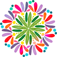 Blumen-Mandala-Aquarell gemalt png
