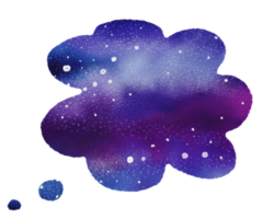 galaxie aquarelle peinte png