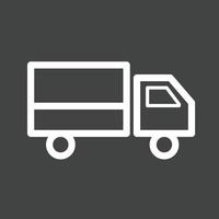 Cash Transfer Vehicle Line Inverted Icon vector