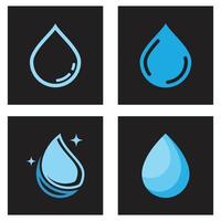 Water drop illustration logo vector design