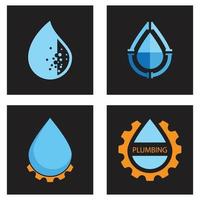 Water drop illustration logo vector design