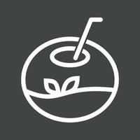 Herbal Drink Line Inverted Icon vector