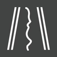 terremoto en la línea de la carretera icono invertido vector