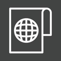 International Newspaper Line Inverted Icon vector