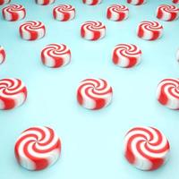 3D rendering swirl peppermint candy photo