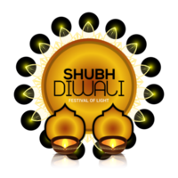 ilustração decorativa diwali diya png