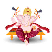 Lycklig ganesh chaturthi firande hälsning kort png