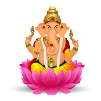 ilustración realista de ganesha png