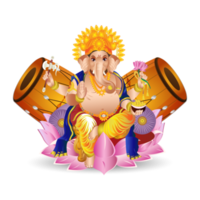 feliz ganesh chaturthi cartão de felicitações png