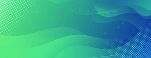 Abstract Green Fluid Wave Banner Template vector