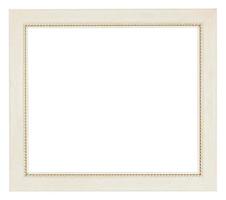 wide white flat wooden picture frame photo
