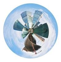 spherical panoramic skyline of Moscow city photo