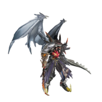 Monster character attack pose png