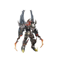 pose de défense de personnage de monstre png