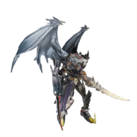 Monster character attack pose png