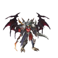 pose de défense de personnage de monstre png